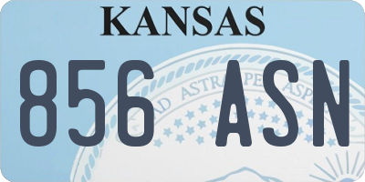 KS license plate 856ASN