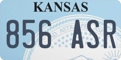 KS license plate 856ASR