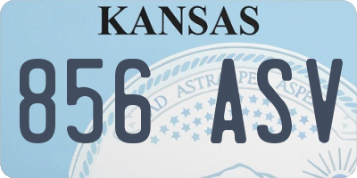 KS license plate 856ASV