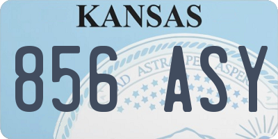 KS license plate 856ASY
