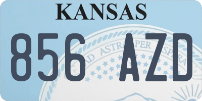 KS license plate 856AZD