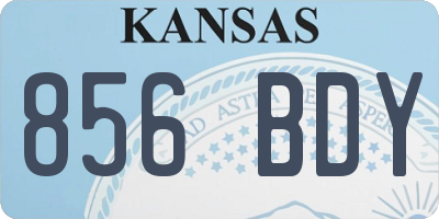 KS license plate 856BDY