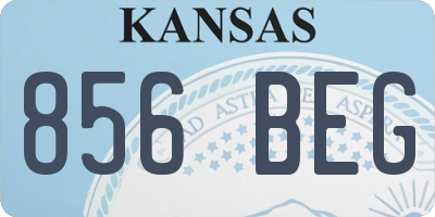 KS license plate 856BEG