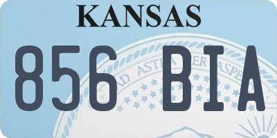 KS license plate 856BIA