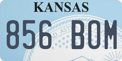 KS license plate 856BOM