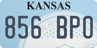 KS license plate 856BPO