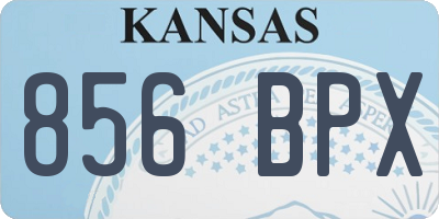 KS license plate 856BPX