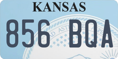 KS license plate 856BQA