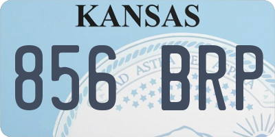 KS license plate 856BRP