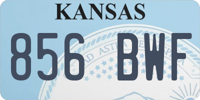 KS license plate 856BWF