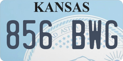 KS license plate 856BWG