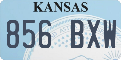 KS license plate 856BXW