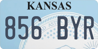 KS license plate 856BYR