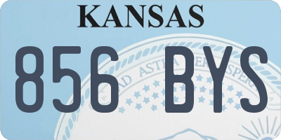 KS license plate 856BYS