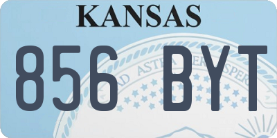 KS license plate 856BYT
