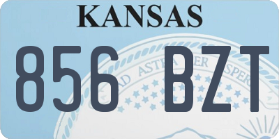 KS license plate 856BZT