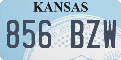 KS license plate 856BZW