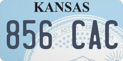 KS license plate 856CAC