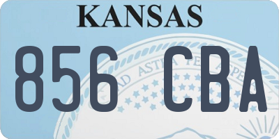 KS license plate 856CBA