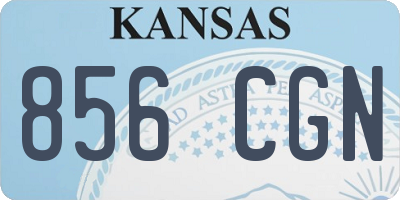 KS license plate 856CGN