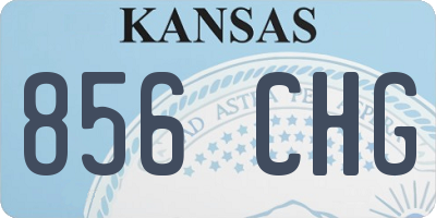 KS license plate 856CHG