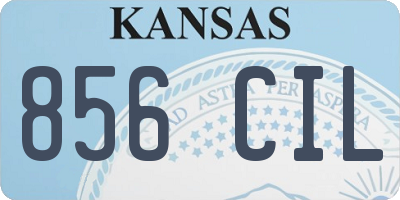 KS license plate 856CIL