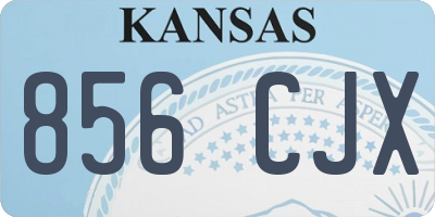 KS license plate 856CJX