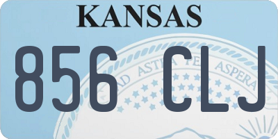 KS license plate 856CLJ
