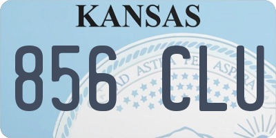 KS license plate 856CLU