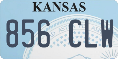 KS license plate 856CLW
