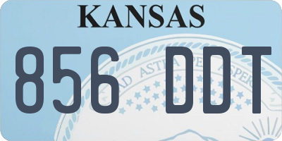 KS license plate 856DDT