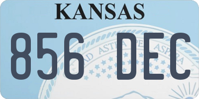 KS license plate 856DEC