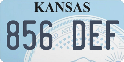 KS license plate 856DEF