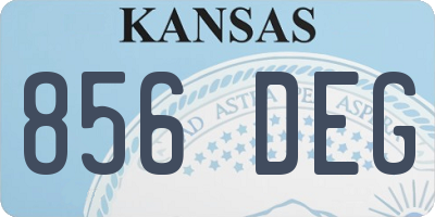 KS license plate 856DEG