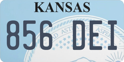 KS license plate 856DEI