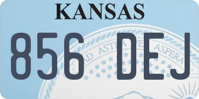 KS license plate 856DEJ