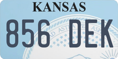 KS license plate 856DEK