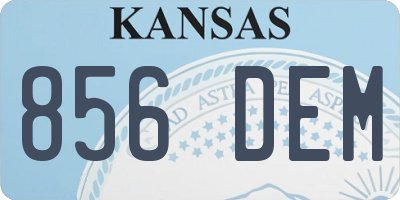 KS license plate 856DEM