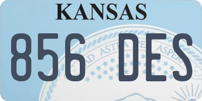 KS license plate 856DES