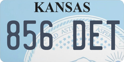 KS license plate 856DET