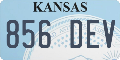 KS license plate 856DEV