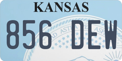 KS license plate 856DEW