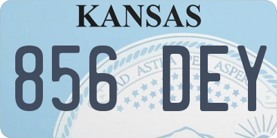 KS license plate 856DEY