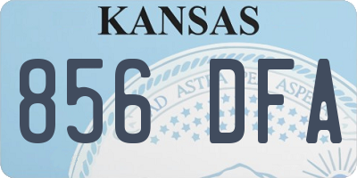 KS license plate 856DFA