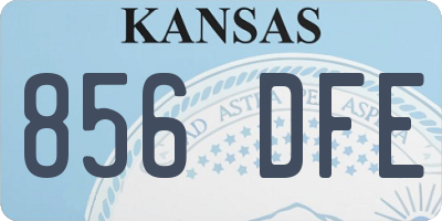 KS license plate 856DFE