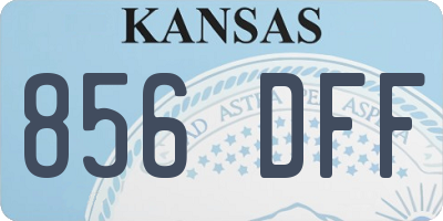 KS license plate 856DFF