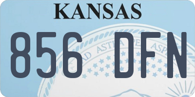 KS license plate 856DFN