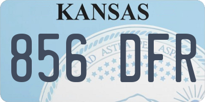 KS license plate 856DFR