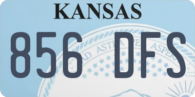 KS license plate 856DFS