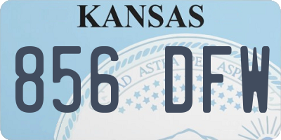 KS license plate 856DFW